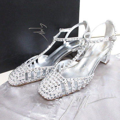 Giuseppe Zanotti ラインストーンスタッズレザーサンダル