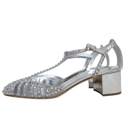 Giuseppe Zanotti ラインストーンスタッズレザーサンダル
