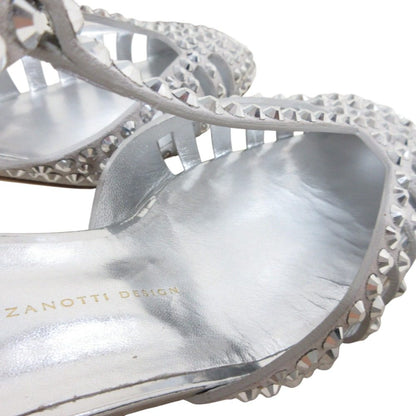 Giuseppe Zanotti ラインストーンスタッズレザーサンダル