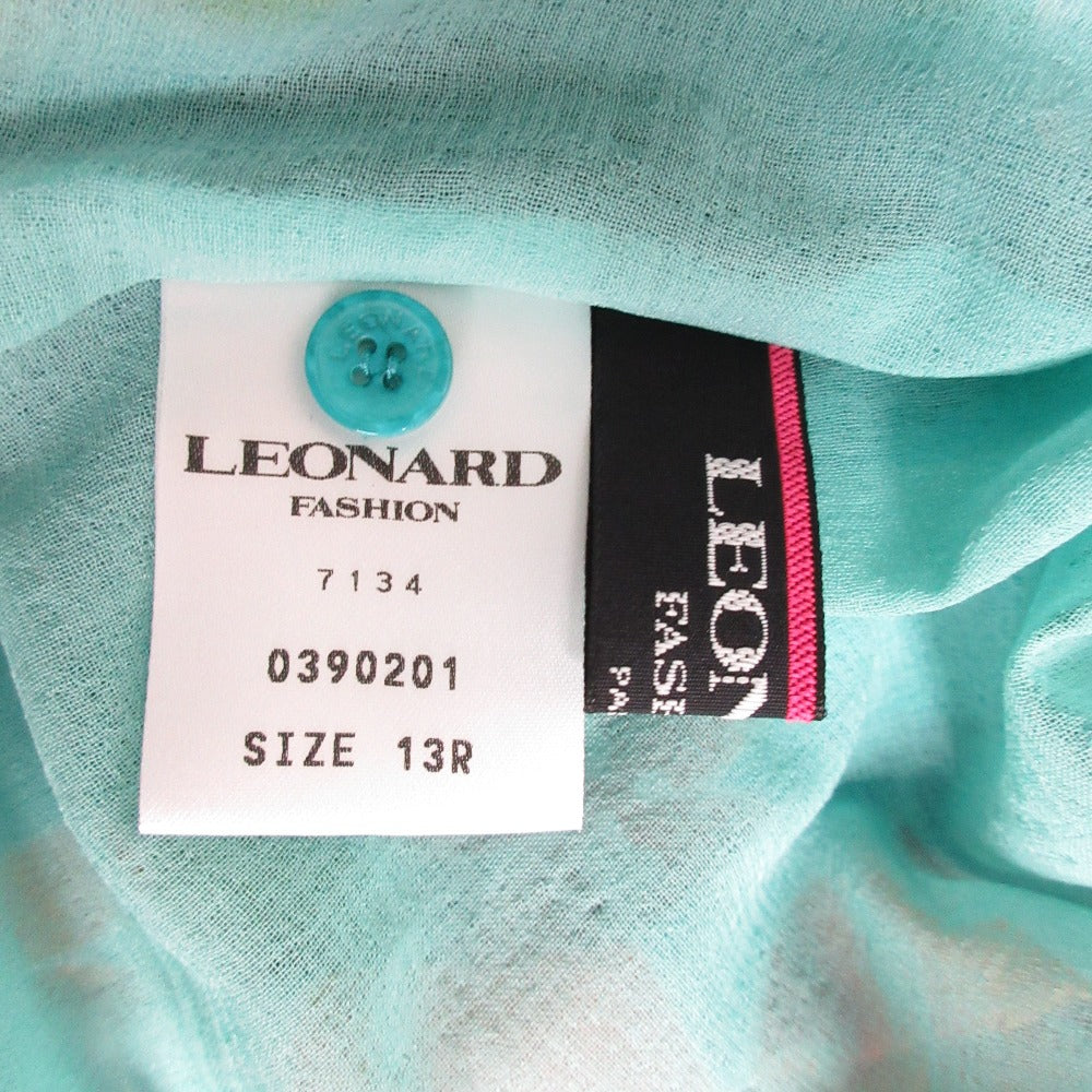 LEONARD フラワー プリント ロング ドレス
