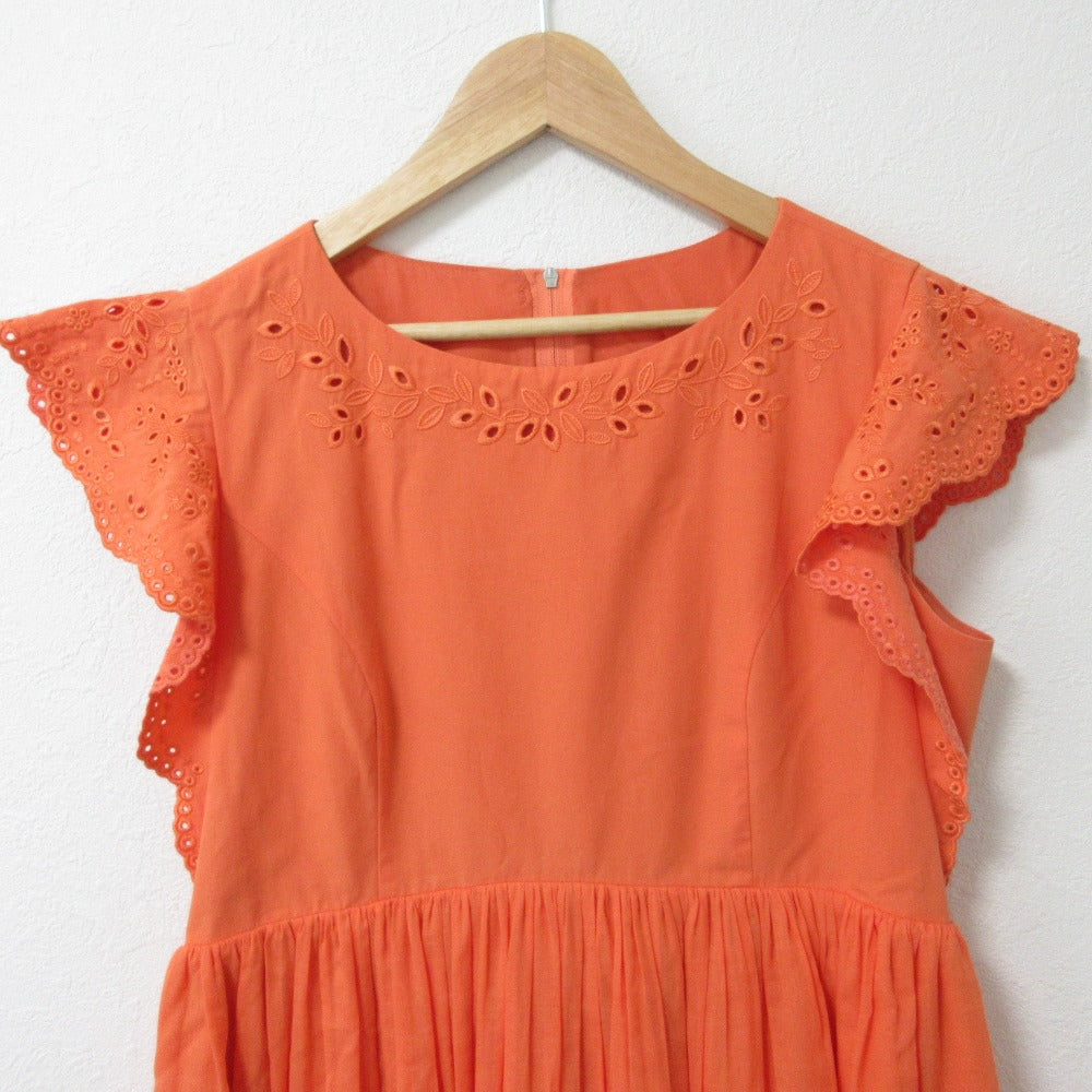フォクシー Dress Jardin カットワーク刺繍ドレス