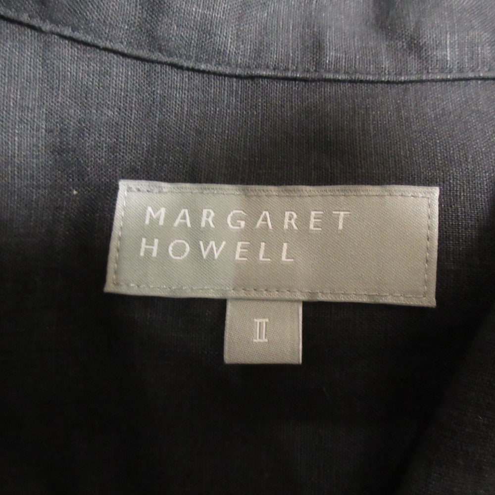 MARGARET HOWELL リネン ロング シャツ ドレス 100% リネン