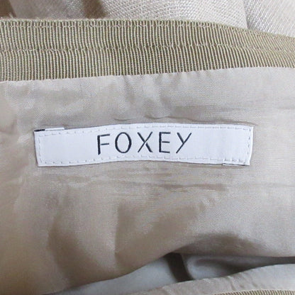 FOXEY フレア リネン ブレンド スカート