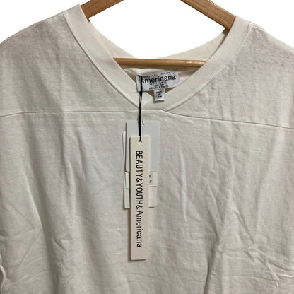 AMERICANA フットボールVネックノースリーブカットソー