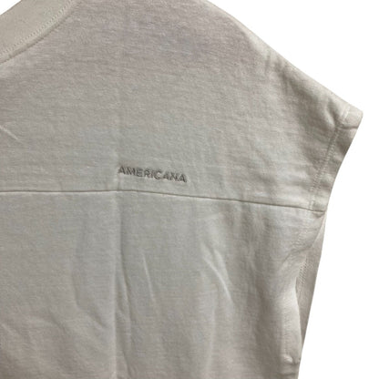 AMERICANA フットボールVネックノースリーブカットソー
