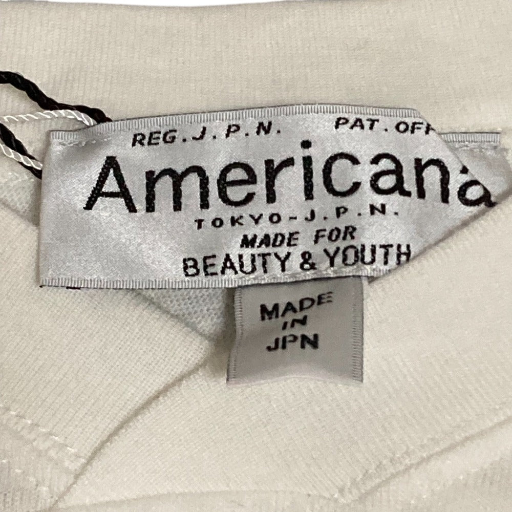 AMERICANA フットボールVネックノースリーブカットソー