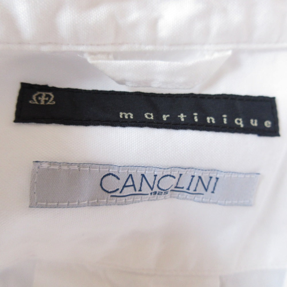 martinique CANCLINI 長袖 パール ボタン シャツ