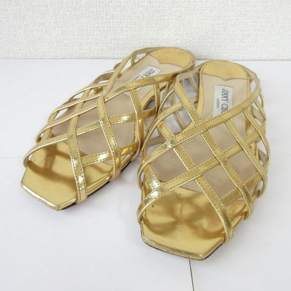 ジミーチュウ スクエアトゥフラットミュールサンダル