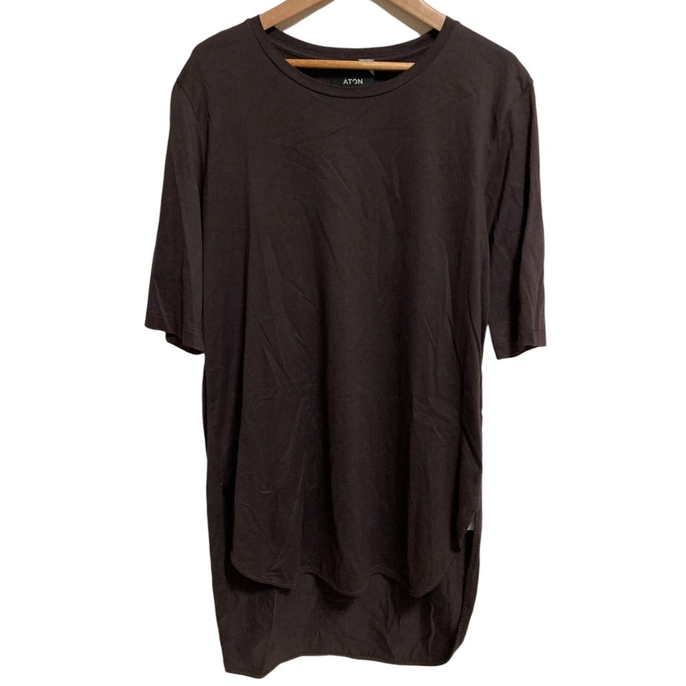ATON ラウンド ヘム ロング Tシャツ