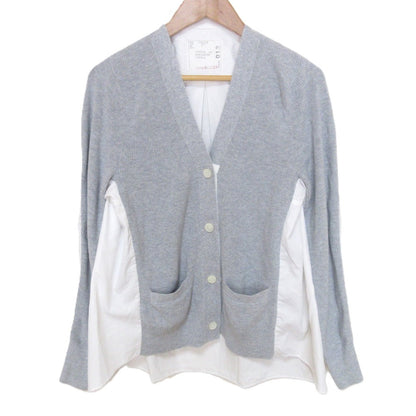 Sacai ドッキング ウール カーディガン
