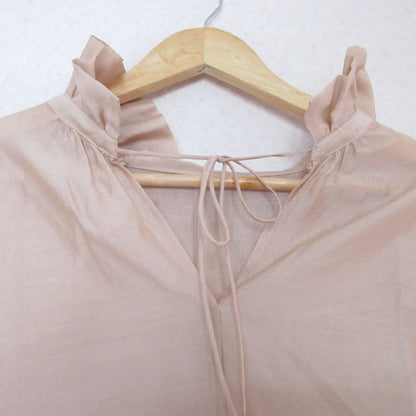 BEAUTY&YOUTH ローンフリルネックコットンシャツ