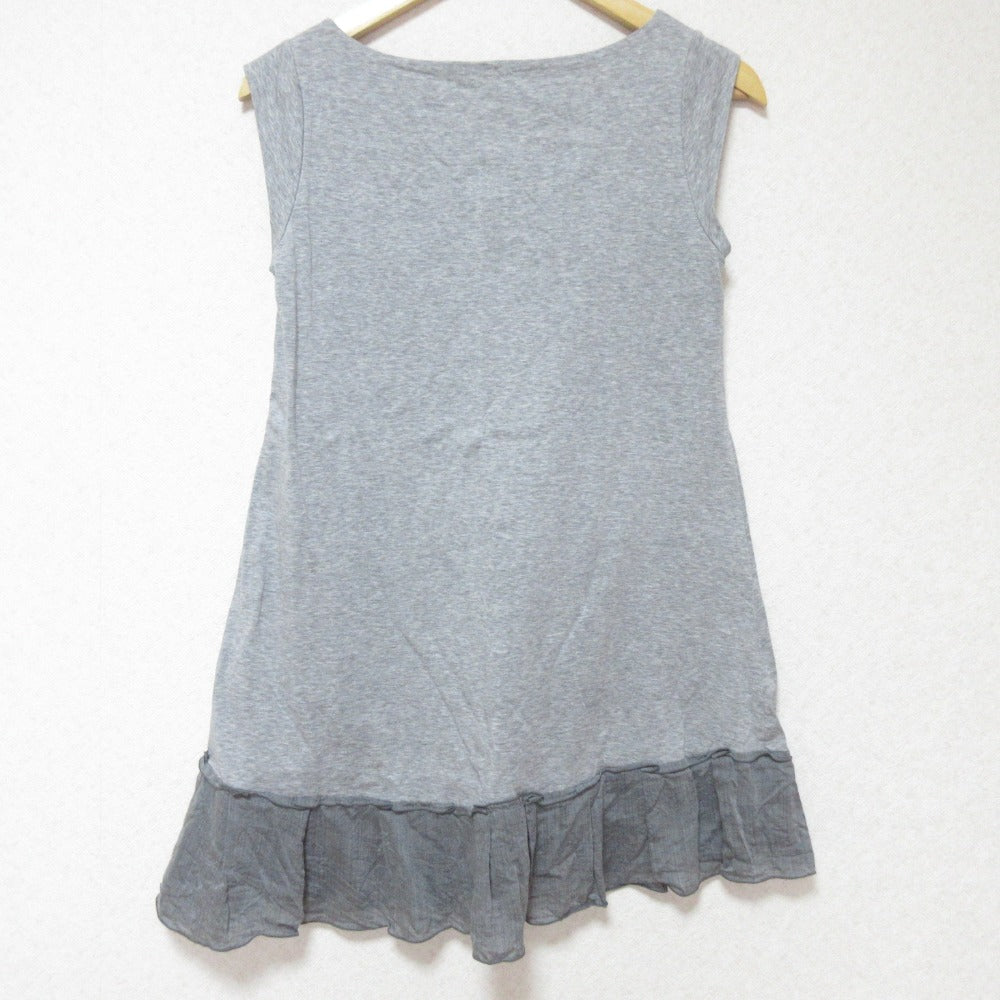 FOXEY NEW YORK ストレッチフリルヘムノースリーブチュニック
