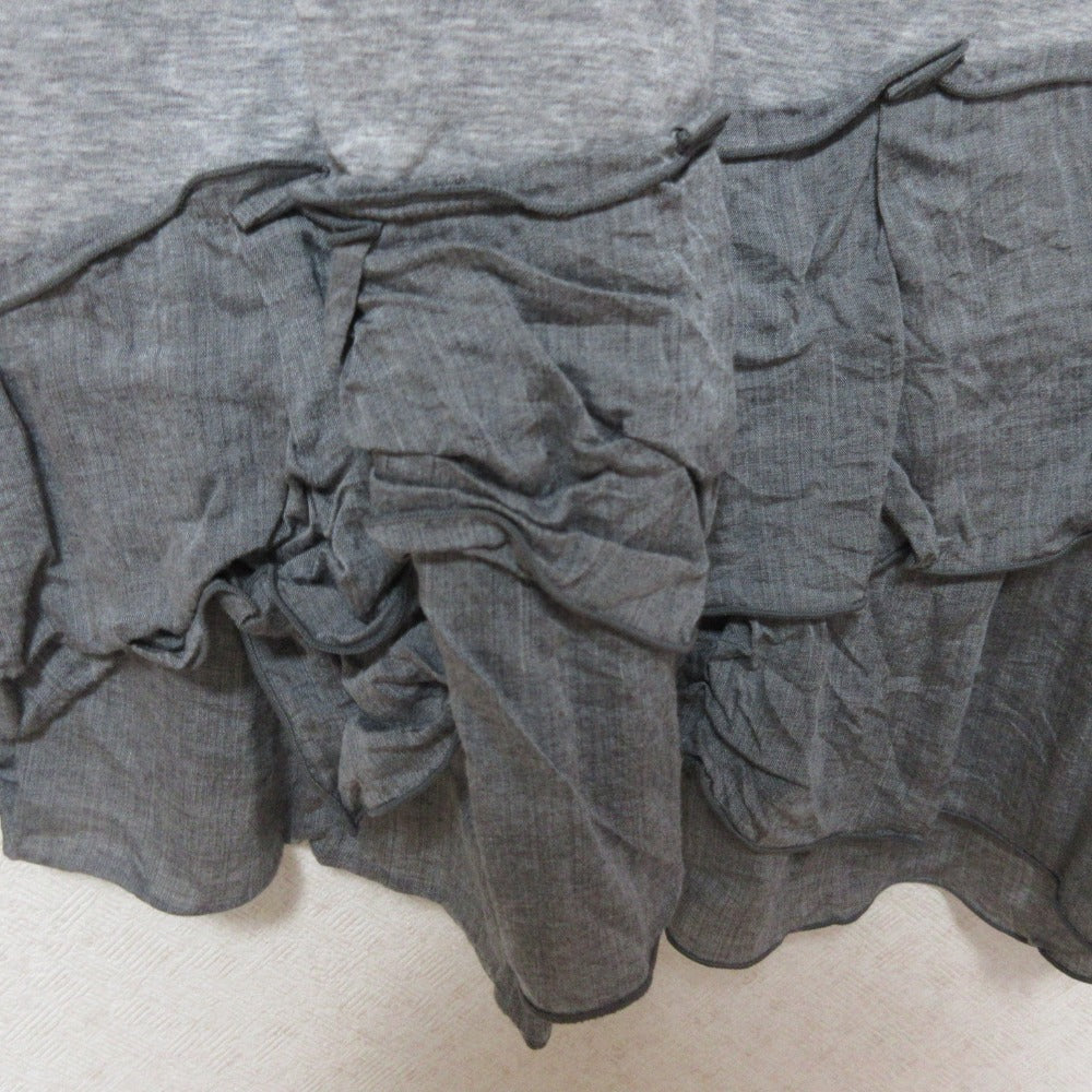 FOXEY NEW YORK ストレッチフリルヘムノースリーブチュニック