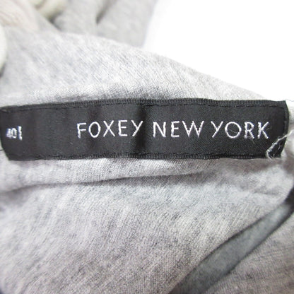 FOXEY NEW YORK ストレッチフリルヘムノースリーブチュニック