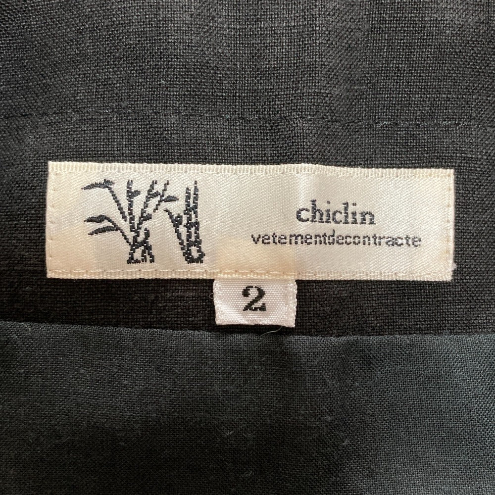 chiclin リネン ラップ スカート