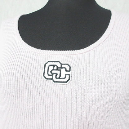 グレース クラス ロゴ刺繍リブトップ