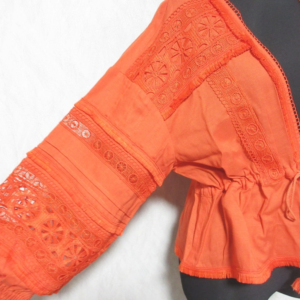 GRACE CONTINENTAL レース パッチ ブラウス