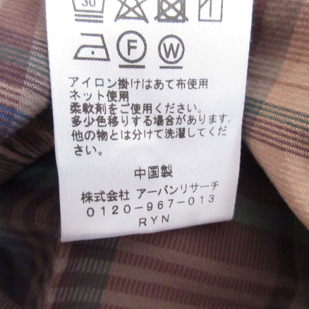FORK&SPOON カラー チェック 半袖 ドレス