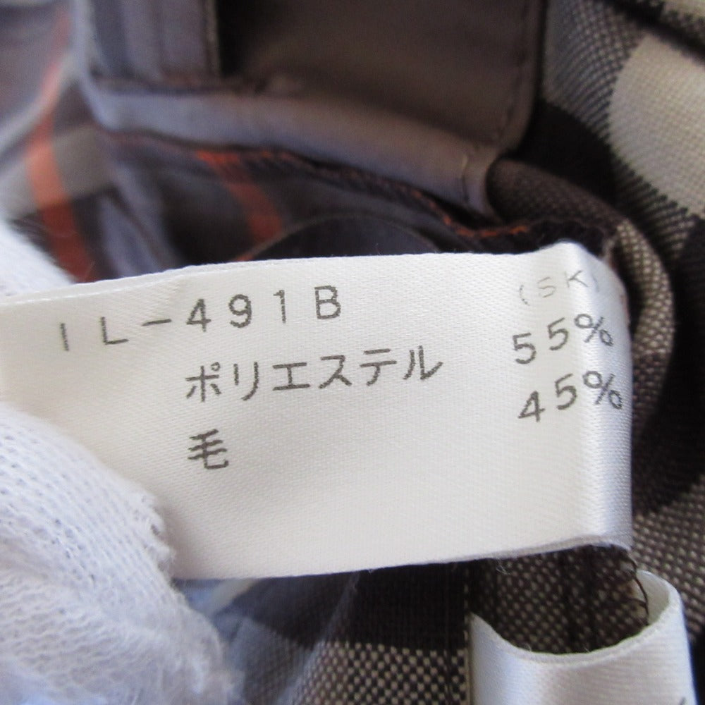 レリアン チェック ウール スカート