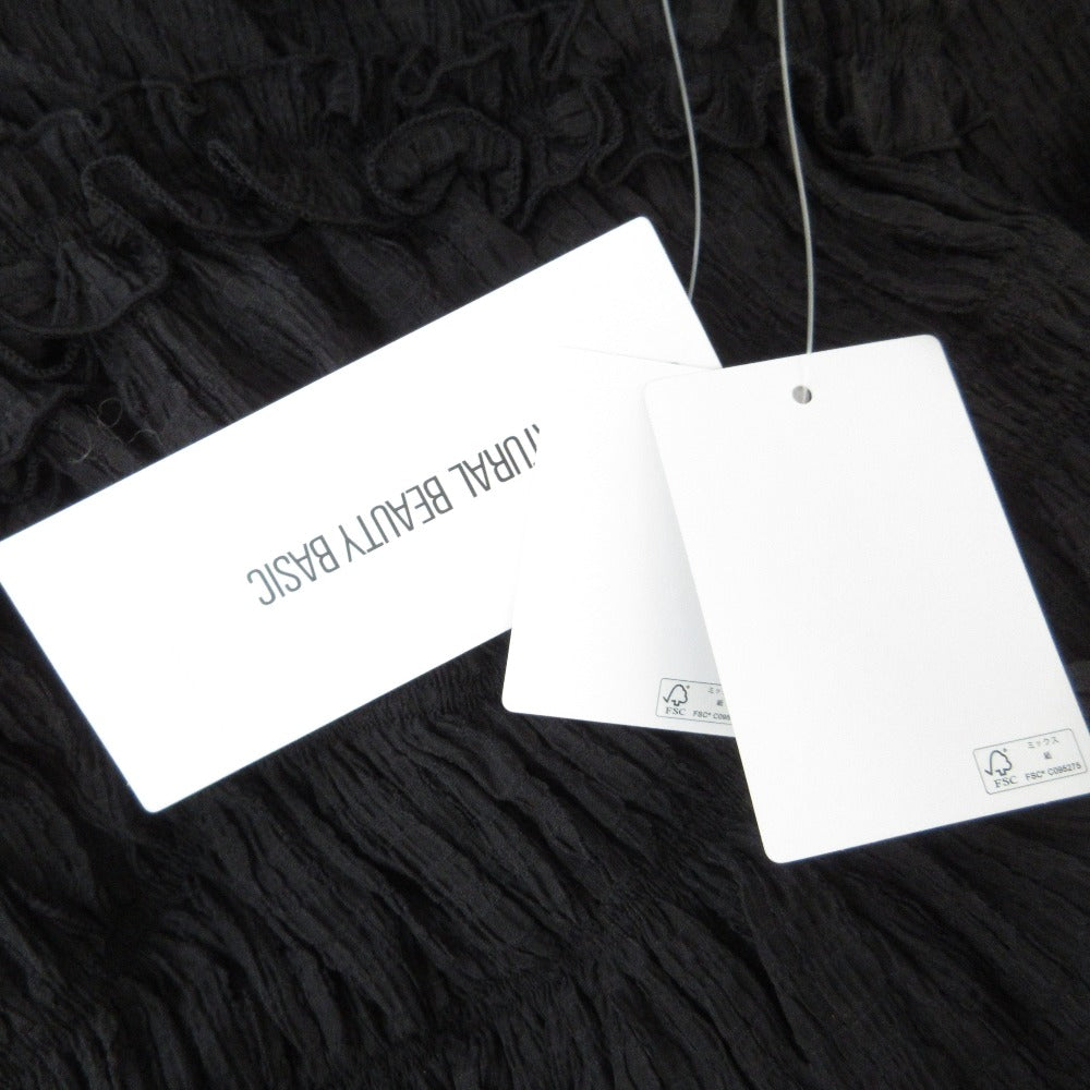 NATURAL BEAUTY BASIC シアー チェック シャーリング ドレス