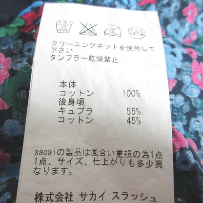 sacai luck フラワープリント コットンカットソー