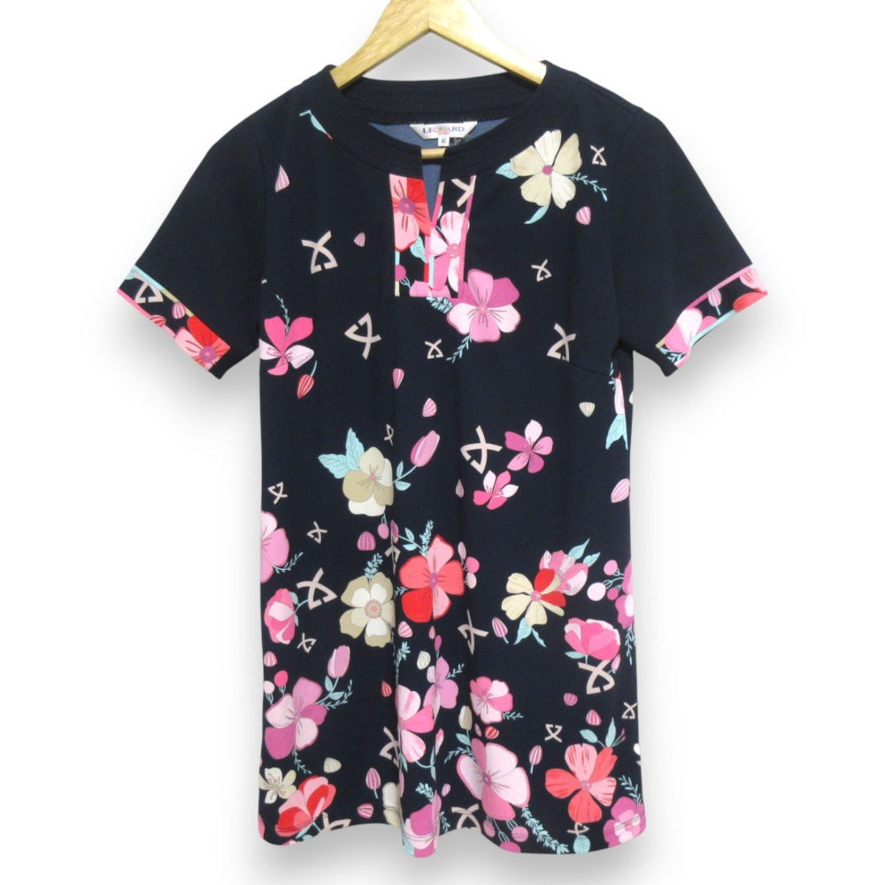 LEONARD SPORT 花柄ニットワンピース