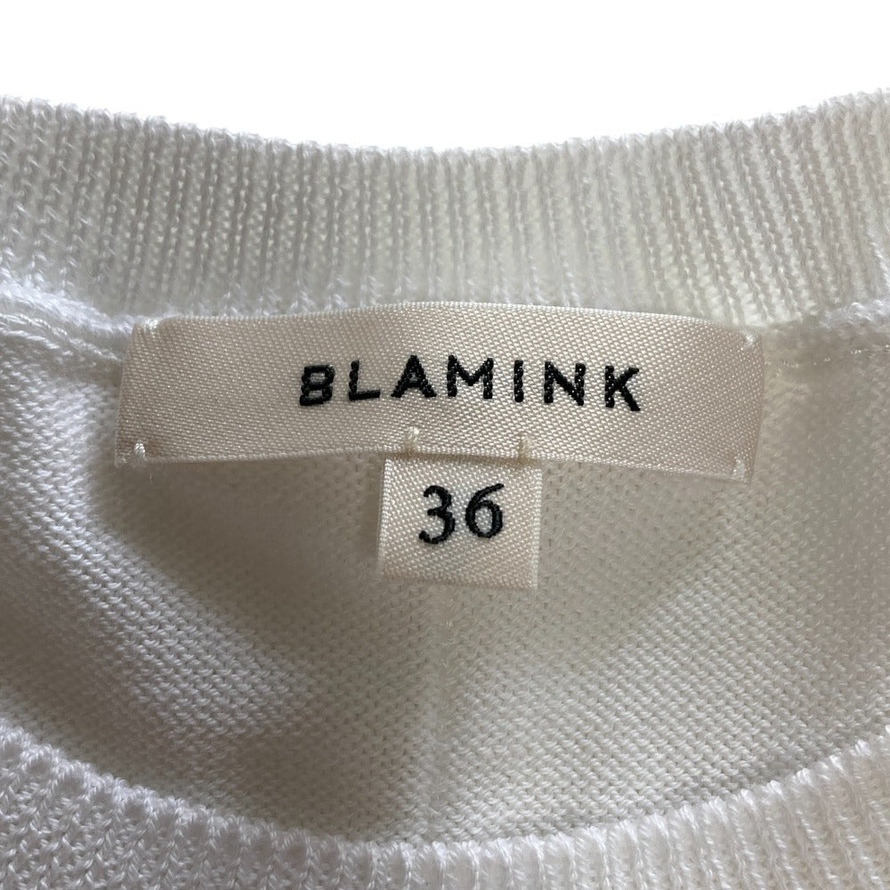 BLAMINK ショートスリーブクルーネックニットプルオーバー