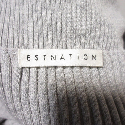ESTNATION リブニットオフショルダーカットソー