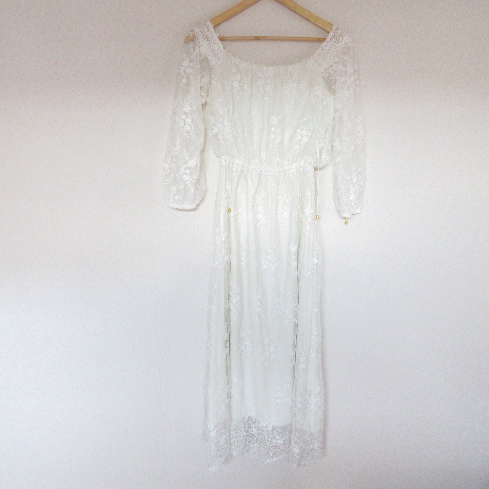 Lily Brown レース ロング ドレス