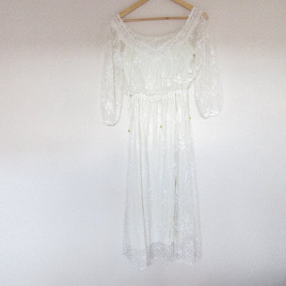 Lily Brown レース ロング ドレス