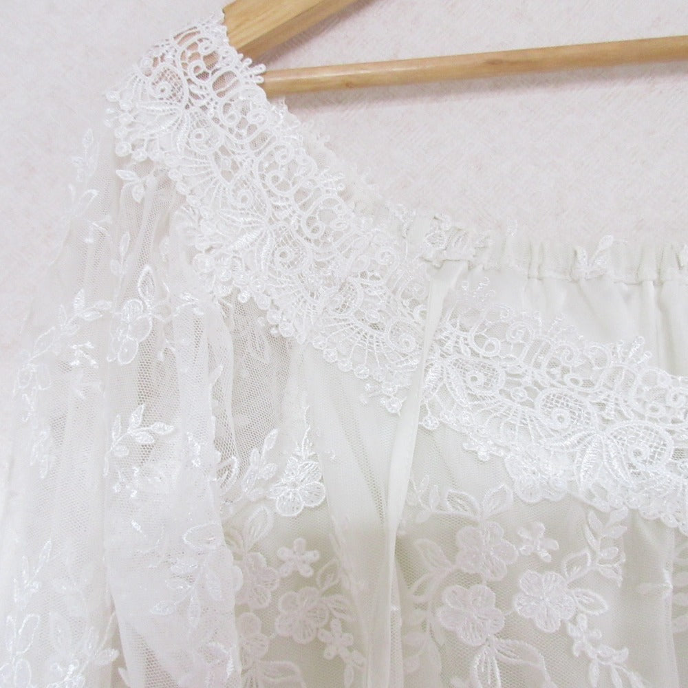 Lily Brown レース ロング ドレス
