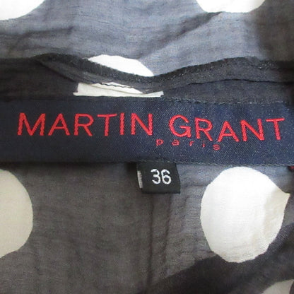 Martin Grant ドットシアープルオーバーブラウス
