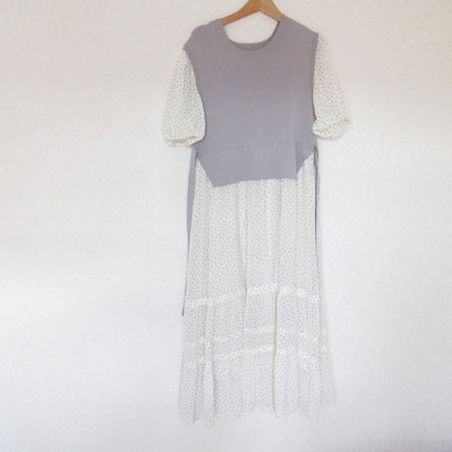 JILL by JILLSTUART ニット ベスト ドッキング ロング ドレス