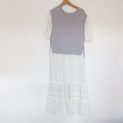 JILL by JILLSTUART ニット ベスト ドッキング ロング ドレス