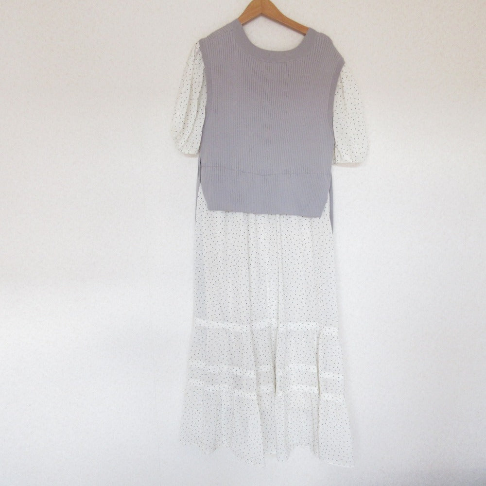 JILL by JILLSTUART ニット ベスト ドッキング ロング ドレス