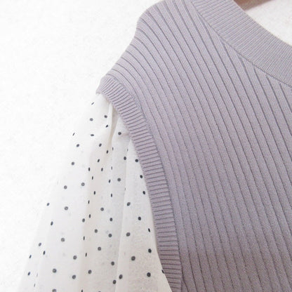 JILL by JILLSTUART ニット ベスト ドッキング ロング ドレス