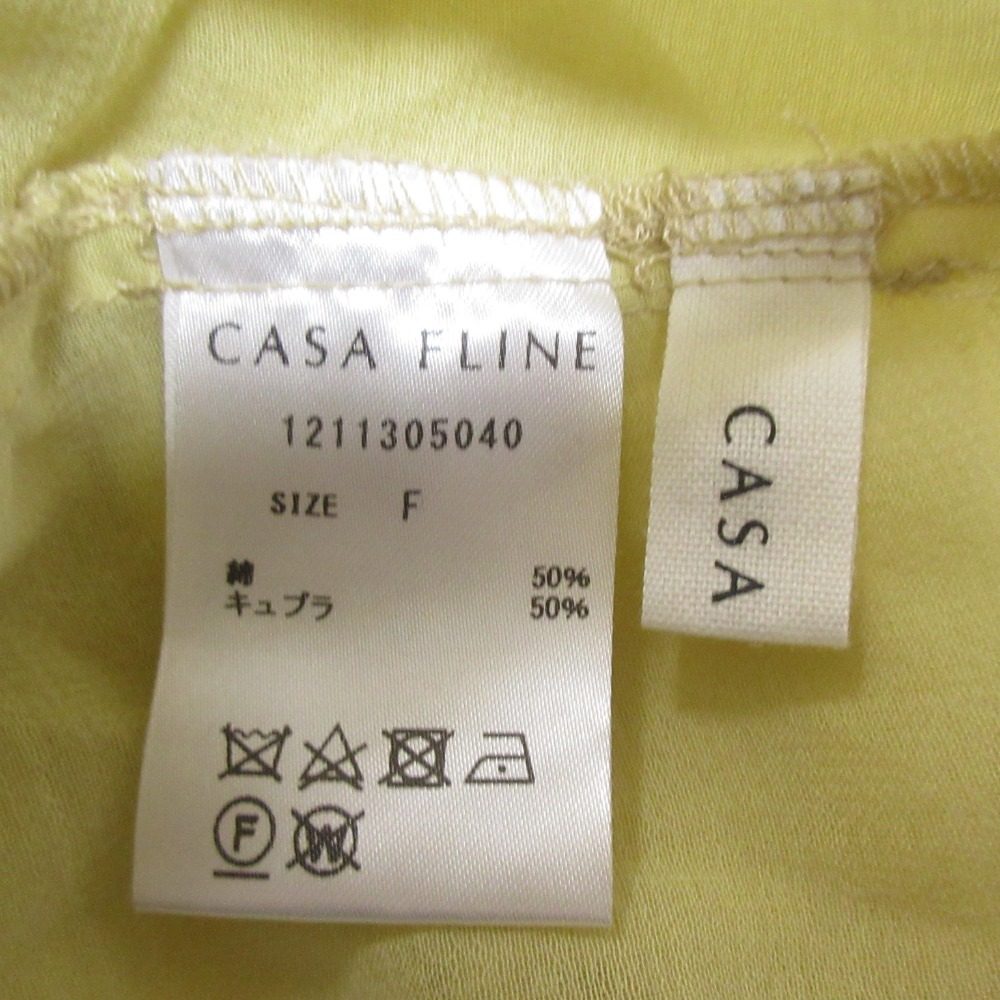 CASA FLINE ハイネック タック パフスリーブ ドレス