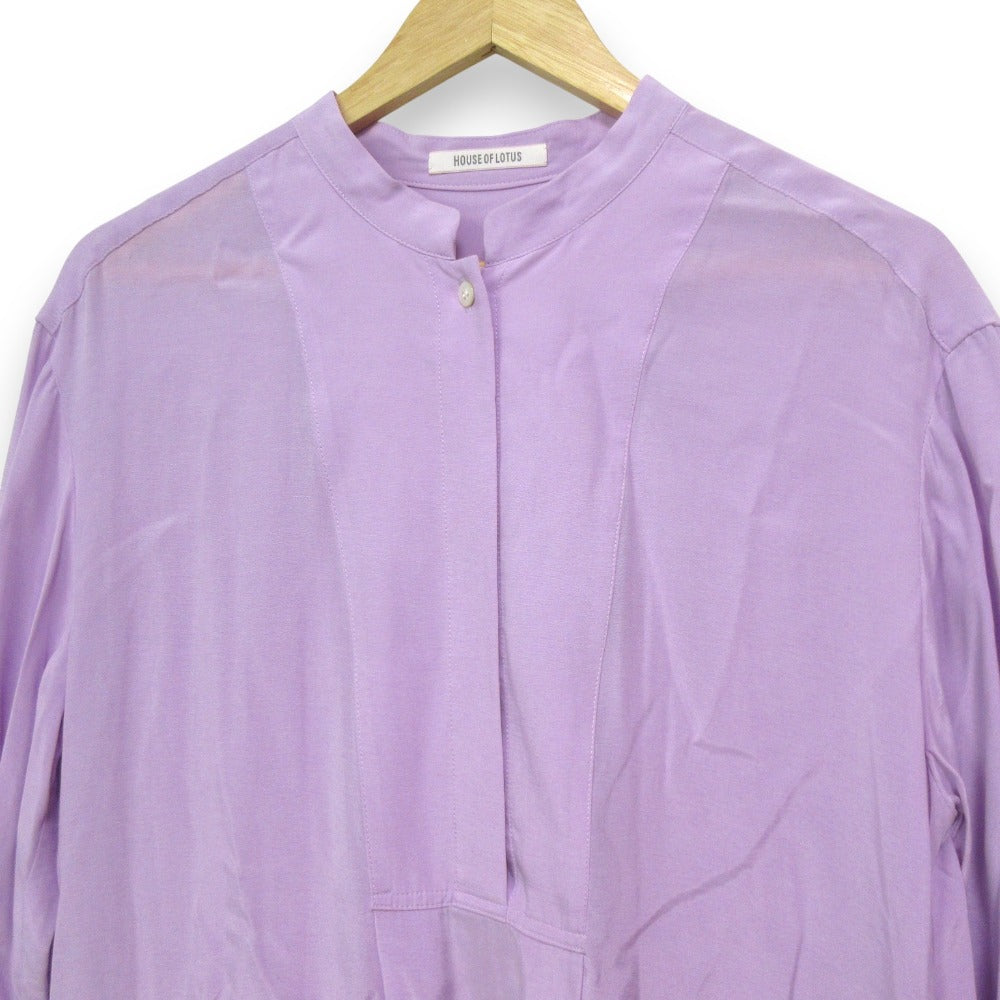 HOUSE OF LOTUS ノーカラー ロングシャツドレス