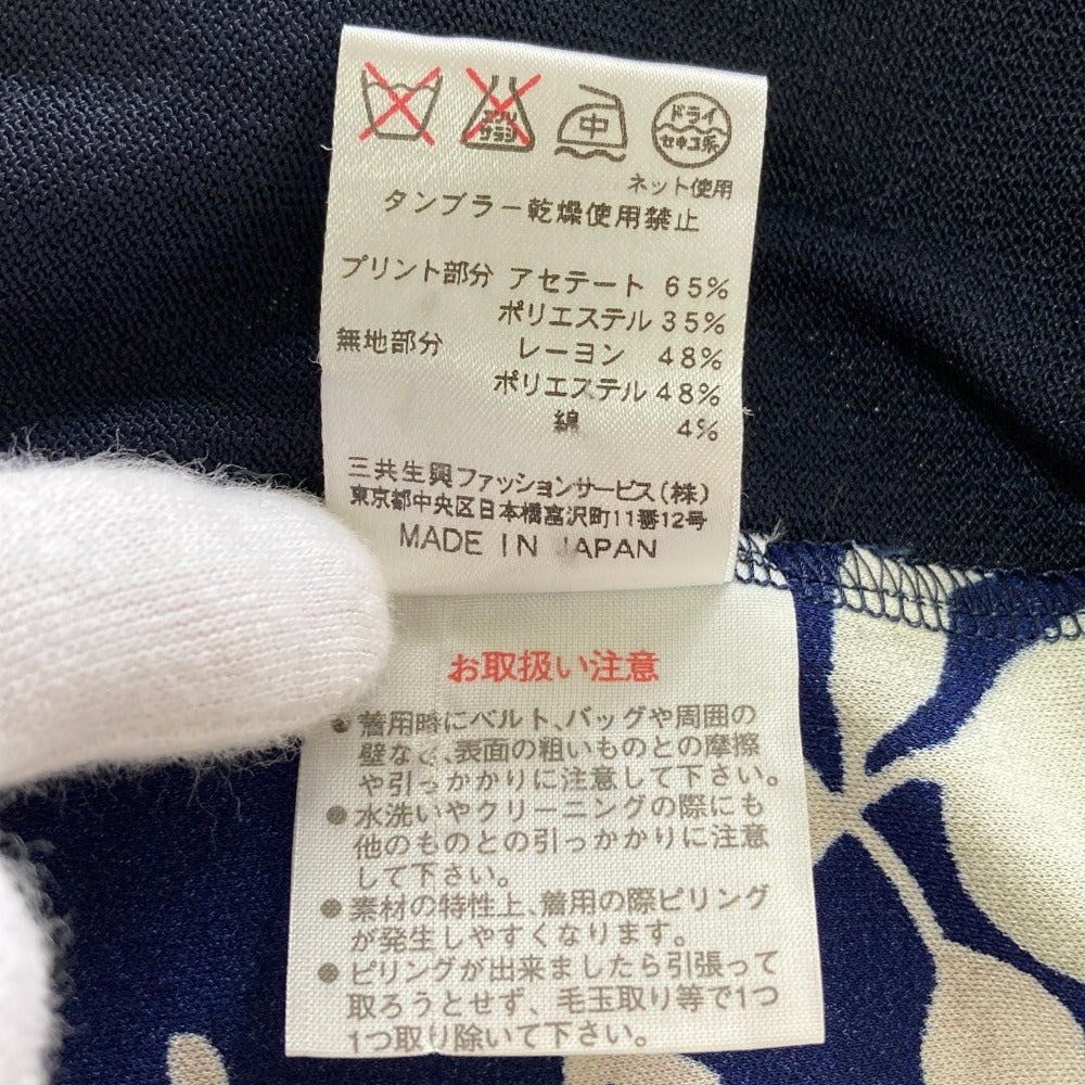 レオナール フラワープリント カンカンストレッチ カットソー
