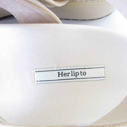 Her lip to Trois Tweedプラットフォームサンダル