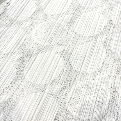 PLEATS PLEASE フルーツ柄プリーツノースリーブタートルネックブラウス