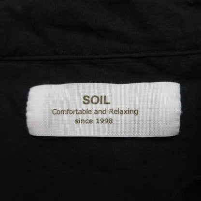 SOIL フリル バンドカラー 長袖 シャツ