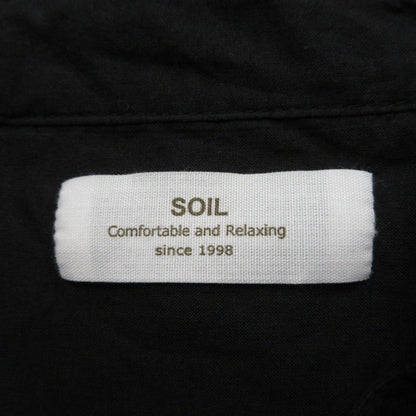 SOIL フリル バンドカラー 長袖 シャツ