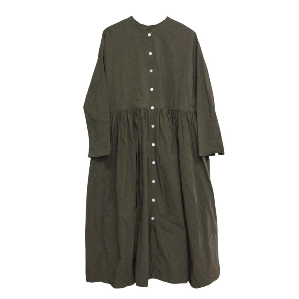 ガーゼ リネン ブレンド ロング シャツ ドレス