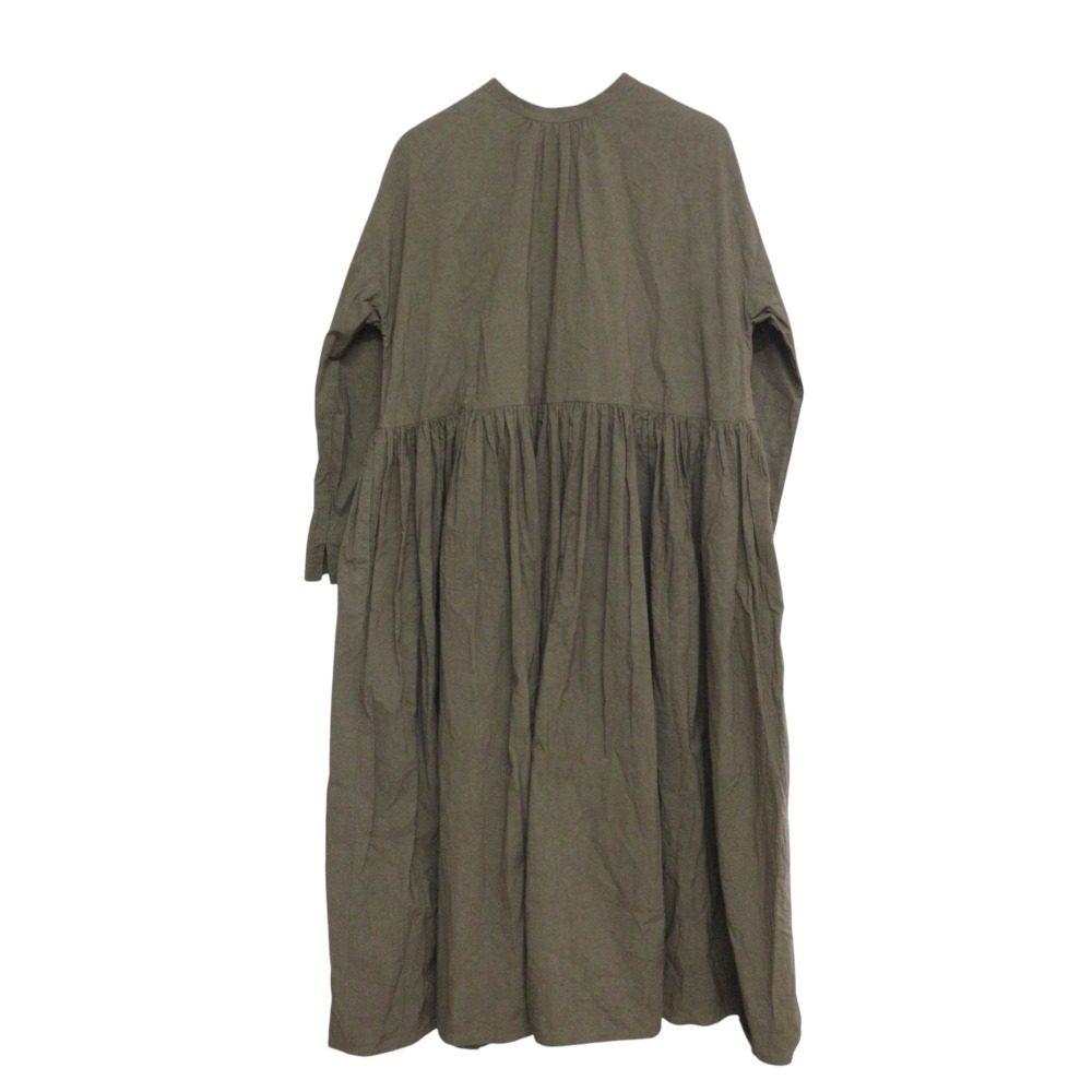 ガーゼ リネン ブレンド ロング シャツ ドレス