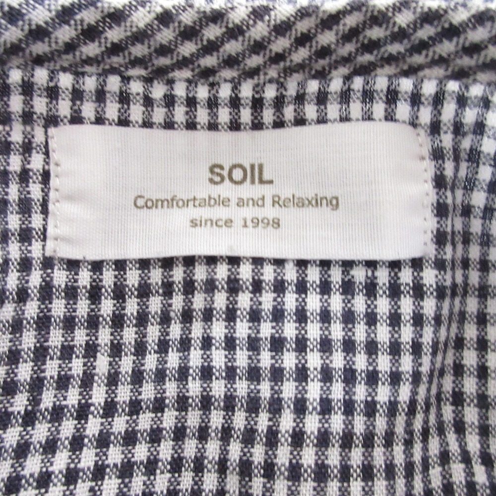 SOIL ギンガムリネンシャツ