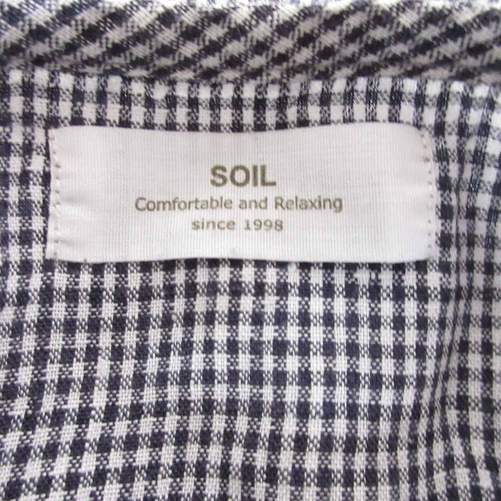 SOIL ギンガムリネンシャツ
