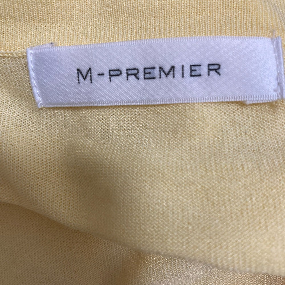 M-premier Vネック ショートスリーブ ニット カーディガン