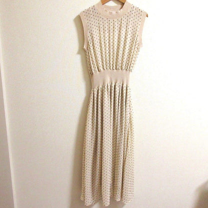 DRESSTERIOR ドット ジャカード ロング ドレス