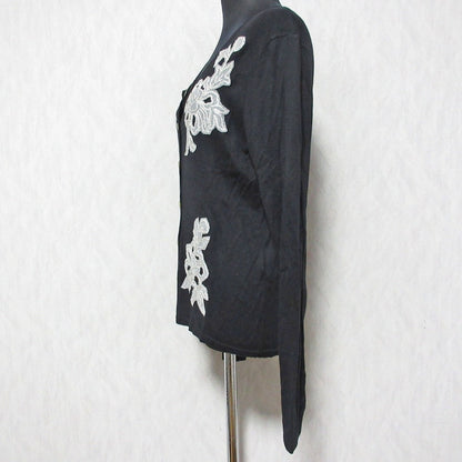 ヴィヴィアン タム フラワー刺繍 ニット カーディガン
